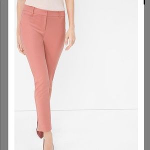 White House rich blush pink slim ankle pants 0R